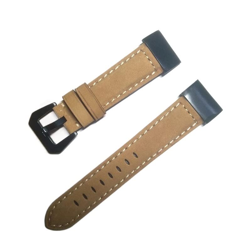 Bracelet cuir montre Garmin Fenix 6 5X pour remplacer le silicone