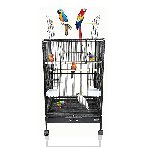 Buraq 30 Inch Large Bird Cage – Designed Ultra Strong | Heavy Duty Rolling Stand | Spacious | Best for Parakeets…