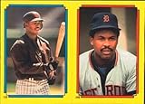 1988 Topps Stickers Variations #109/266C Stan Jefferson/Bill Madlock San Diego Padres/Detroit Tigers Dave Parker (19) back Official 2 3/16" x 3" Baseball Sticker on a carded back in Raw (EX or Better) Condition
