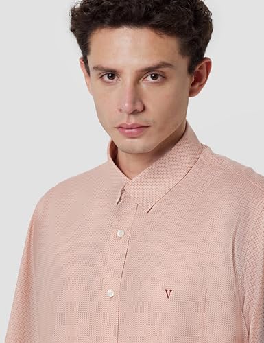 Image of Van Heusen Casual Printed Shirt for Men| Premium Cotton| Half Sleeves| Slim Fit |Breathable Fabric