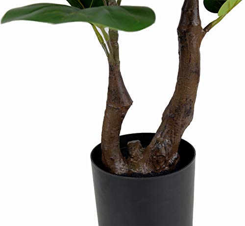Nicenature 28" Artificial Fiddle Leaf Fig Tree/Fake Ficus Lyrata Faux Plant In Pot For Office Decoration Home Décor #TOP2