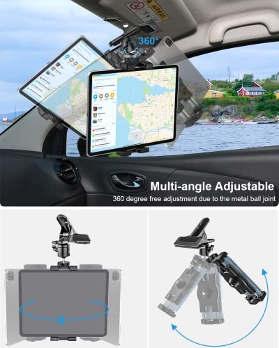 Support de tablette pour pare-soleil de voiture orientable noir - 4