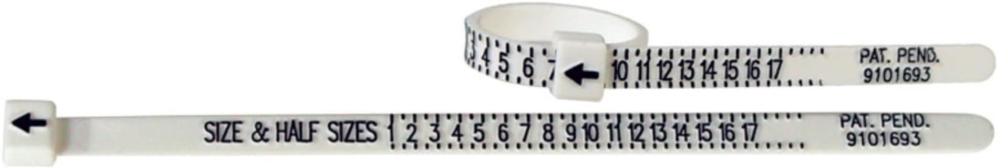 GemOroMultisizer Finger Sizing Gauge | Easy to Use Precision Ring Sizing Tool | Sizes 1-17 w/Half Sizes