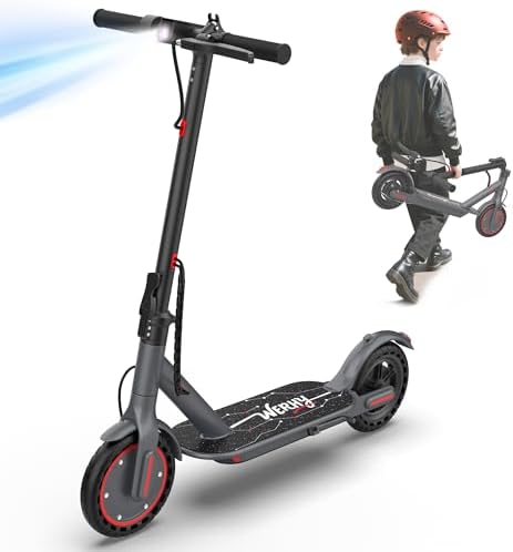 Electric Scooter for Big Kids 10+, 350W Motor, Max 12 Miles Long Range, 19 MPH Max Speed, 8.5" Solid Tire, Lightweight Foldable E-Scooter with Dual Braking, Digital Display, Cruise Control