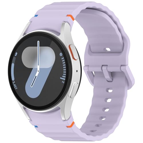 Image of WRIGSS Silicone Strap Compatible with Samsung Galaxy Watch 7 6 5 4 FE Original Style Wavy Smart Watch Straps For Men Women, 40mm 44mm Standard & Classic
