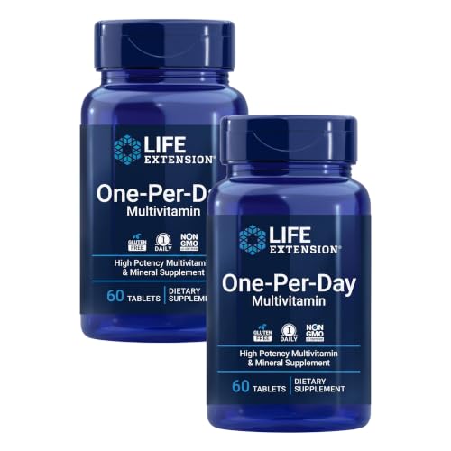 Life Extension One-Per-Day Multivitamin – Packed with Over 25 Vitamins, Minerals & Plant Extracts, Quercetin, 5-MTHF Folate & More – 1-Daily, Non-GMO, Gluten-Free – 60 Tablets (Pack of 2) - image 1