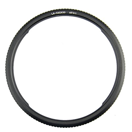 Kiwifotos 58mm Aluminum Lens Filter Adapter Ring for Canon PowerShot SX70 HS SX60