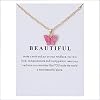 Rrdaily 9 Pcs Dainty Colorful Butterfly Pendant Necklace Set for Women,Bohemian Acrylic Butterfly Chain Necklace Cute Jewelry Gift