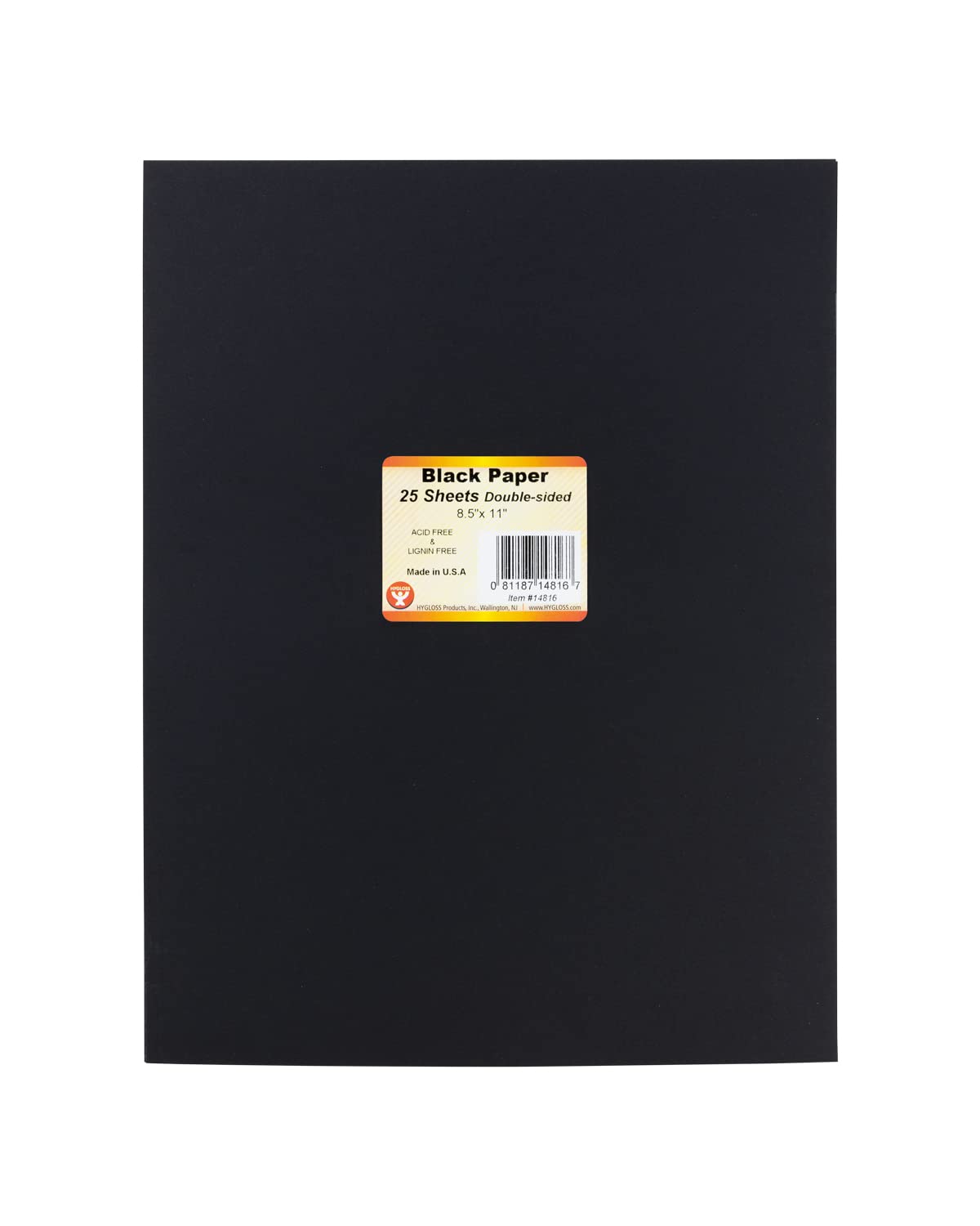 Amazon.com: Hygloss Black Paper, 2-Sided 25 Sheets, 8.5