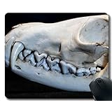 Yantengマウスパッドカスタムデザイン、頭蓋骨キツネ頭蓋骨骨心に強く訴える引用マウスパッド