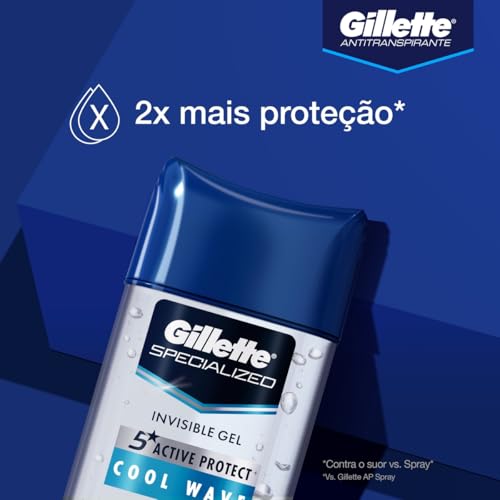Gel Antitranspirante Gillette Cool Wave 113g glide
