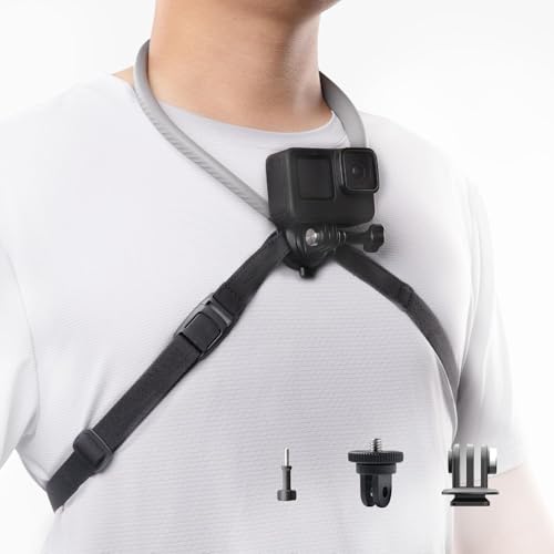 PGYTECH CapLock Action Camera Neck Mount, Large Size, Quick Release Neck Camera Holder & Chest Strap, Hands-Free POV Vlogging for DJI OSMO Action 6/5 Pro/Pocket 4/3/Xtra Muse, Gopro 13-10, Insta360 by PGYTECH - Used condition - US$25.32