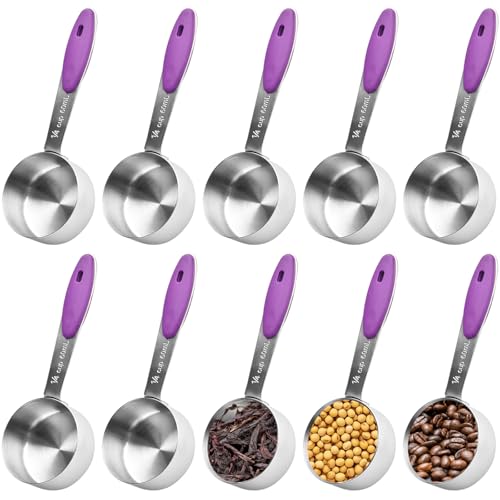 10 Piezas Vaso Medidor 1/4 Taza de Acero Inoxidable miniatura 1