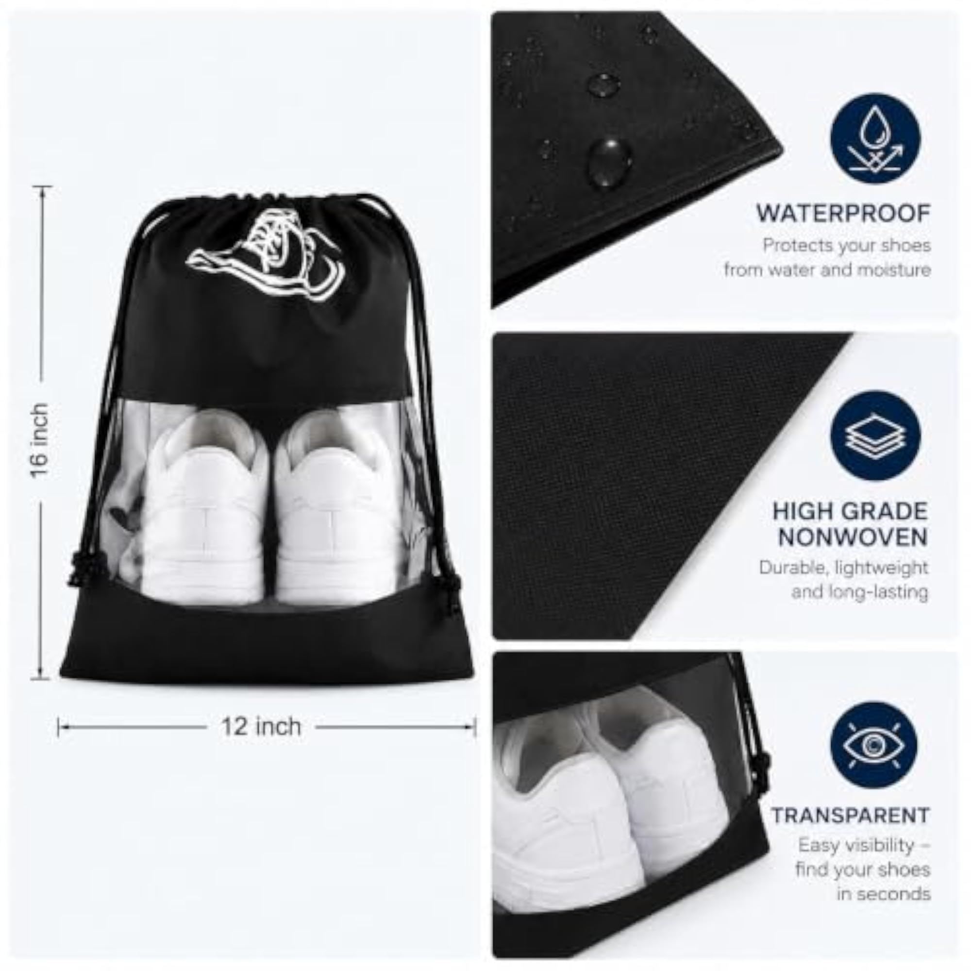 Multipurpose Storage Bag with Transparent Window