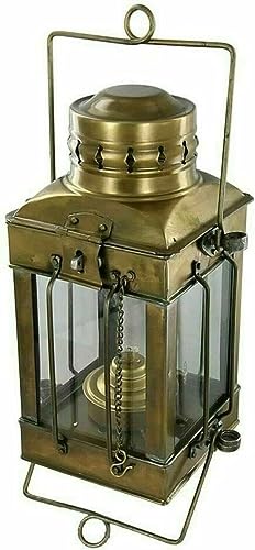 Lampada in ottone antico lampada a olio vintage lanterna nautica nautica nave barca appeso olio lanterna lampada decorazione domestica luce natale