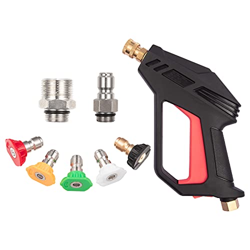 Broadfashion High Pressure Washer Gun 4000 PSI Car Washer Gun kit,with 5 Color Quick Connect Nozzles Pressure Power Washers Power Tool