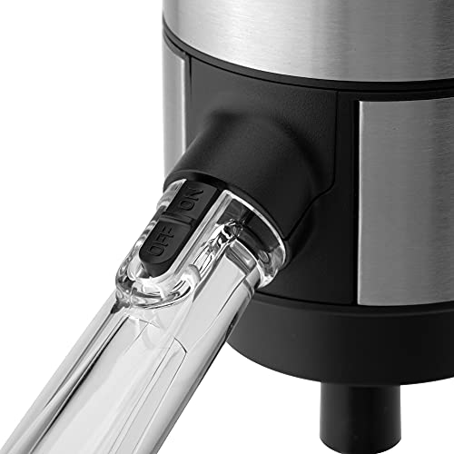 Aerador elétrico de vinho automático bomba de vinho com base de tubo de aço inoxidável retrátil para