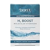 BRAINMD H2 Boost Molecular Hydrogen - 30 Tablets - Antioxidant Water Enhancer - Vegan, Gluten Free - 30 Servings