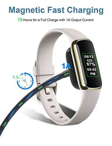 Bicmice Charger Replacement Fitbit Charge 5/Charge 6 & Fitbit Luxe Charging Cable with Restart Button - Image 3
