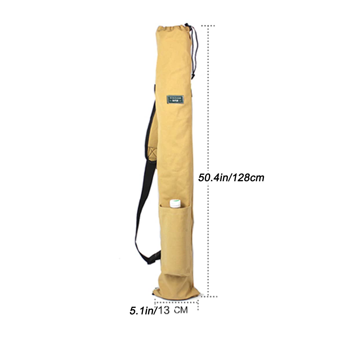 Stoff-Wushu-Tragetasche, Kendo-Tasche, Segeltuch-Schwert-Umhängetasche, Schwert-Aufbewahrungstasche, Schwert-Etui, Kampfsport-Tragetasche mit verstellbarem Riemen, Gelb, 50,5 Zoll ( Color : 50.5inch )