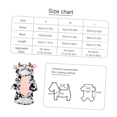Disfraz de vaca para perros y gatos, talla M miniatura 2