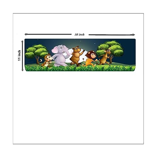 Image of DARSHANAM WORLD Beatiful Designer Ac Cover |Cutest Printed Air Conditioning Dust Cover For Indoor & All Type AC Split Covers |Colorfull Folding Designer Ac Cover (Funny Jungle Safari 1.5 Ton)