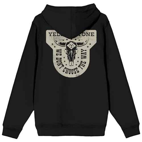 Bioworld Yellowstone Logo Long Sleeve Men's Black Zip-Up Hooded Sweatshirt3