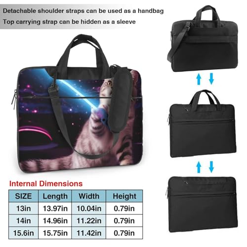 Sac ordinateur 15.6 pouces chat de l'espace anti-choc et léger pour PC