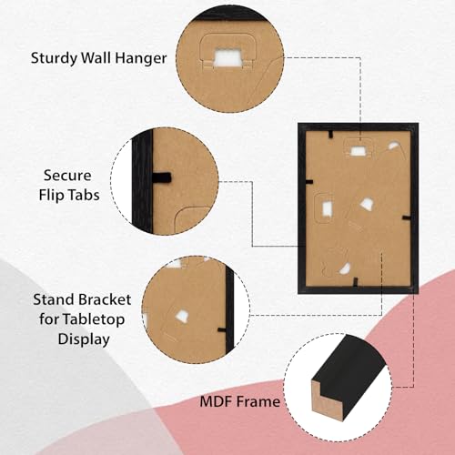 Ditwis 6x4 Photo Frames Black Set of 12, Classic Multiple Picture Frames for Living Room, Bedroom and Office, Wall or Desk Display - Cosy Home Interiors Ditwis 6x4 Photo Frames Black Set of 12, Classic Multiple Picture Frames for Living Room, Bedroom and Office, Wall or Desk Display - Image 6