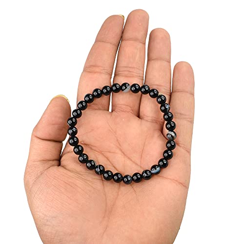 Image of Reiki Crystal Products Certified Natural Crystal Stone Bracelet 6 mm Round Beads for Men & Women | Premium Gemstone Jewellery Collection | Reiki Charged | Multiple Stone Variants Available