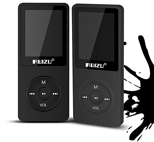 RUIZU X02 Ultrathin 4GB MP3 Player, Black