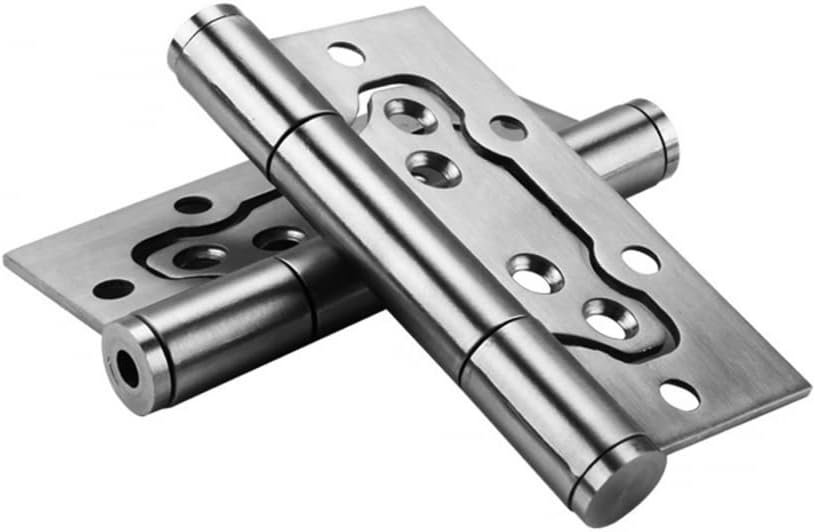 Closing Door Hinge, 20Pcs Stainless Steel Hinges Cabinet Gate Closet Door Hinge Home Furniture Hardware Folding Hinge Silver 6 Mounting Holes Furniture