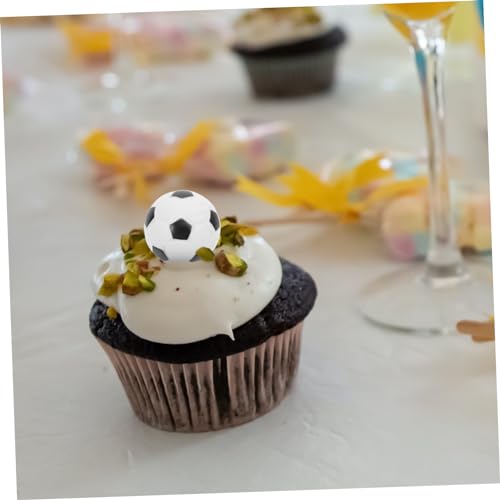 Abaodam 12 Peças Decoração De Bolo De Futebol Decoração De Cupcake De Festa Topper De Sobremesa De F
