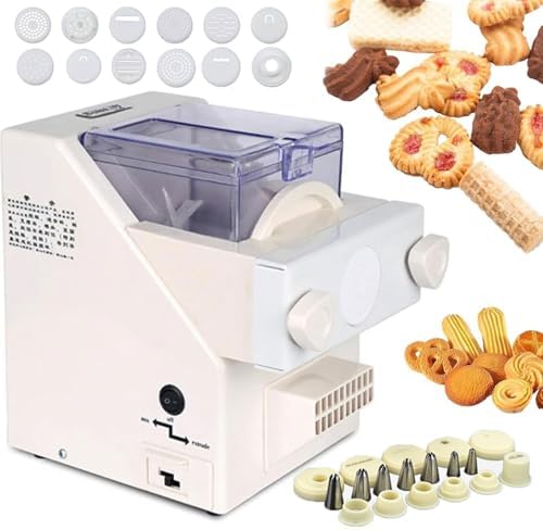 Automatic Cookie Making Machine - 180W Electric Cookie Press with 8 Replaceable Nozzles & 6 Biscuit Forms