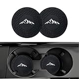 2 Pack Car Cup Holder Coasters Compatible with Mountain Range Mountain Mountains Climbing Hiking Explore Adventure,2.75 Inch Anti Slip Shockproof Embedded Drink Mat, Vehicle Interior Decor Accessories
