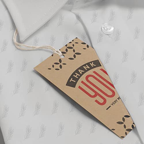 Image of Clickedin - Thank You Brown Tags for Packaging with String 50 Pieces