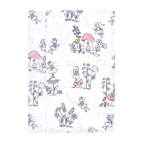 Luvable Friends Hudson Baby Flannel Burp Cloths 4pk, Garden Fairy Tale2