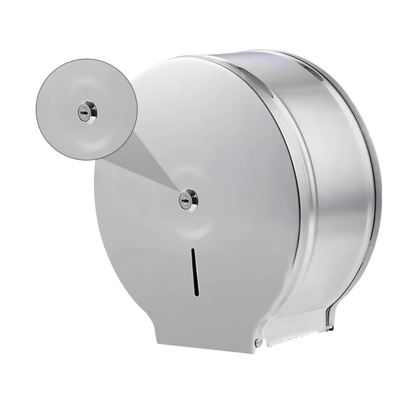 Portarotolo Rotondo e Bagno da Acciaio Inossidabile Argento in Moderno Design Resistente Allacqua Facile da Installare Decorare per Stanza