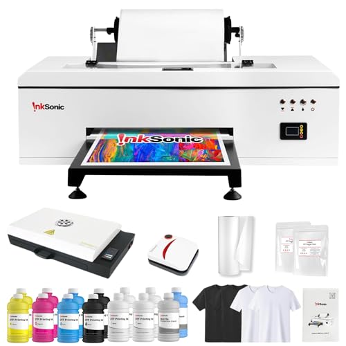 InkSonic R1390 DTF Printer, A3 T-Shirt Printing Machine with Oven...