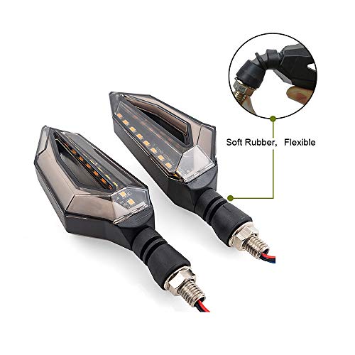Evomosa Universal 10Mm Motorcycle 12 Led Turn Signal Lights Blinker Front Rear Lights Indicator For Harley Yamaha Suzuki #TOP1