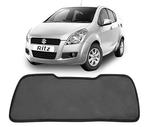 Image of Autofact Dicky Curtain for Maruti Ritz | Custom Fit Rear Windshield Sunshade | UV & Heat Protection | Foldable Mesh | Privacy & Cooling Car Accessory