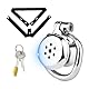 Metall Chastity Cage mit Unsichtbarem Schloss Umgekehrter Peniskäfig mit Urinschale und 7 Belüftungslöchern Keuschheitskäfig Herren Bondage Mann Penis Sexspielzeug Keuschheitsgürtel (45mm,Belt)