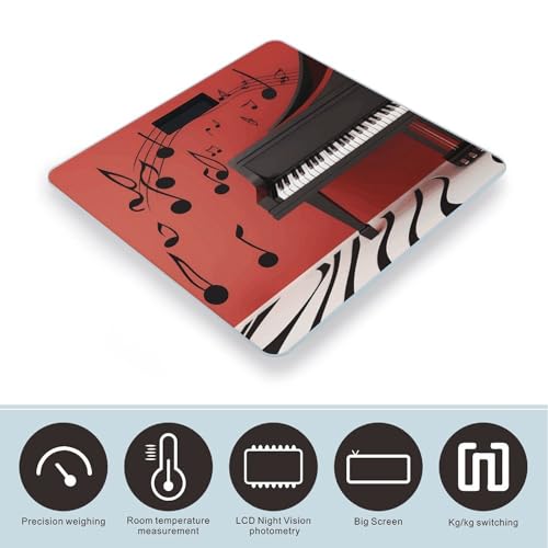 Báscula Digital de Baño Music Note Piano 180kg miniatura 3