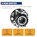 PAROD Pair 512333 Rear Wheel Bearing & Hub Assembly Compatible with 2007-2017 Jeep Compass, 2007-2017 Patriot, 2007-2008 Dodge Caliber 4WD/AWD