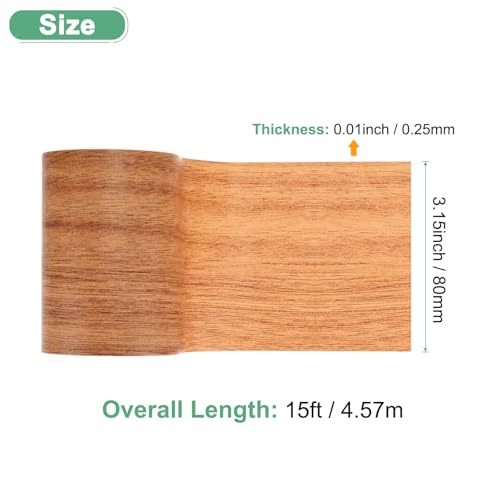 Image of M METERXITY 1-Roll Wood Grain Repair Tape, 3.15in x 15ft Textured Realistic Self-Adhesive Wood Floor Tape Contact Paper for Furniture /Floors /Home [Chocolate Oak]