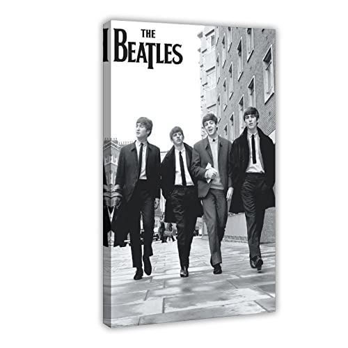 Poster vintage The Beatles sur toile – Décoration murale – Pour salon, chambre à coucher – Cadre : 30 x 45 cm - Les Beatles, Paul McCartney, John Lennon, RIngo Starr, George Harrison Poster vintage The Beatles sur toile - Décoration murale - Pour salon, chambre à coucher - Cadre : 30 x 45 cm