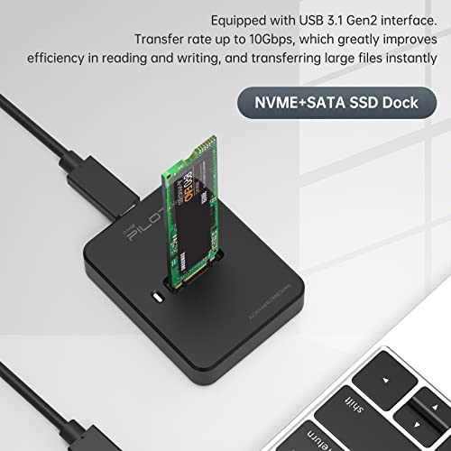 Cargador M.2 NVMe y SATA a USB C con Luz RGB miniatura 6