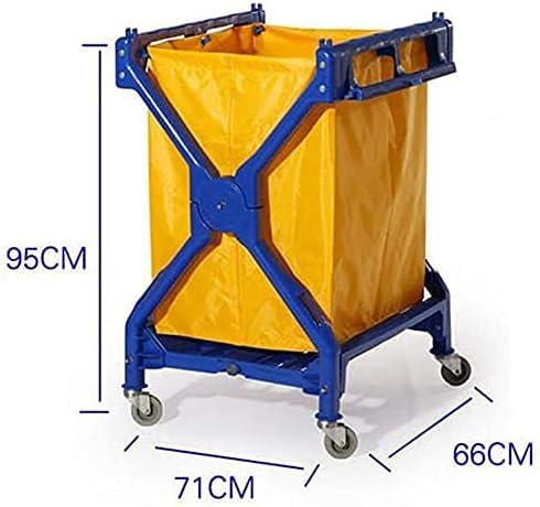 Carrello mobile per biancheria da hotel, carrello pieghevole a mano per pulizia e servizio efficienti