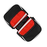 HANABASS 軽量で美しい三合一自転車ハンドルバーバッグ 耐久性と反射ストライプ付き ロード対応 レッド 軽快ライドに収納力