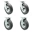 2 Swivel - 2 Rigid